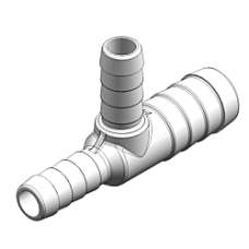 Whale T Piece - 2x1/2" 1x 3/4" Barb OEM