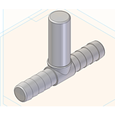 Whale T Piece - 2 X 1/2" Barb +WX M OEM