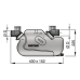 VETUS waterlock for long exhaust systems, type LSS, 40mm