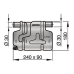 VETUS plastic waterlock type LP30, fixed inlet, 30mm VETUS plastic waterlock type LP30, fixed inlet, 30mm